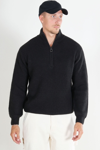 Mathew Half Zip True Black