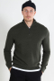 ONLY & SONS Mace Regular Half Zip Knit Olive Night