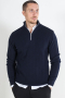 Kronstadt Carlo Cotton half zip knit Sky Captain