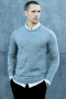 Selected Tray LS Merino Knit Crew Neck Medium Grey Melange