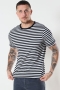 Basic Brand T-Hemd Striped Black/White