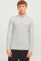 Jack & Jones Perfect Knit Half Zip Light Grey Melange