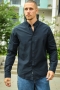 Solid Val Oxford Stretch Hemd LS Black