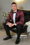 JEFF George velours Blazer Bordeaux