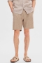 Selected Regular Brody Linen Shorts Toffee